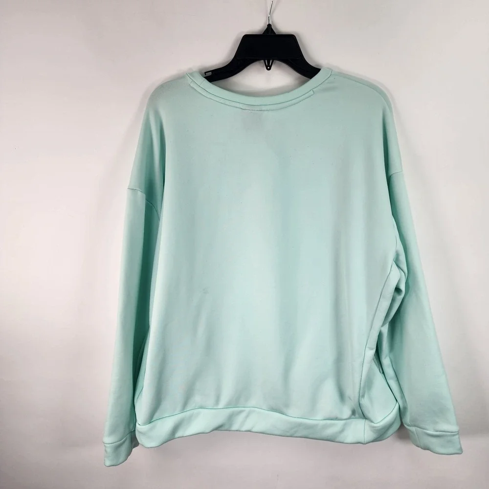 Nike Therma Just Do It Sweatshirt Women's L Igloo White Mint Green Soft Oversize